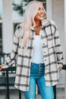 Plaid Curved Hem Dropped Shoulder Longline Shirt Jacket king-general-store-5710.myshopify.com