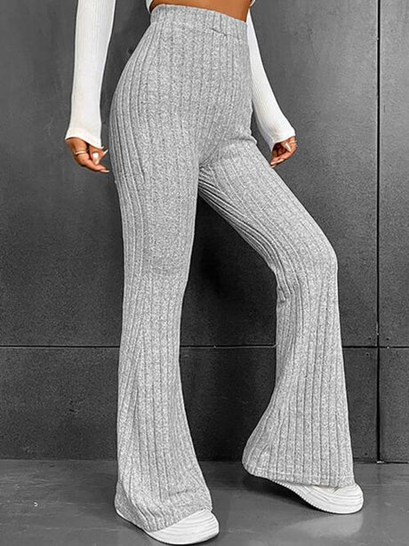 Ribbed High Waist Flare Bootcut Pants king-general-store-5710.myshopify.com