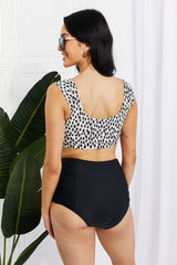 Marina West Swim Sanibel Crop Swim Top and Ruched Bottoms Set in Black king-general-store-5710.myshopify.com