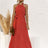 Halter Neck Tie Waist Tiered Maxi Dress king-general-store-5710.myshopify.com
