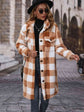 Plaid Collared Neck Button Down Coat king-general-store-5710.myshopify.com