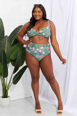 Marina West Swim Take A Dip Twist High-Rise Bikini in Sage king-general-store-5710.myshopify.com