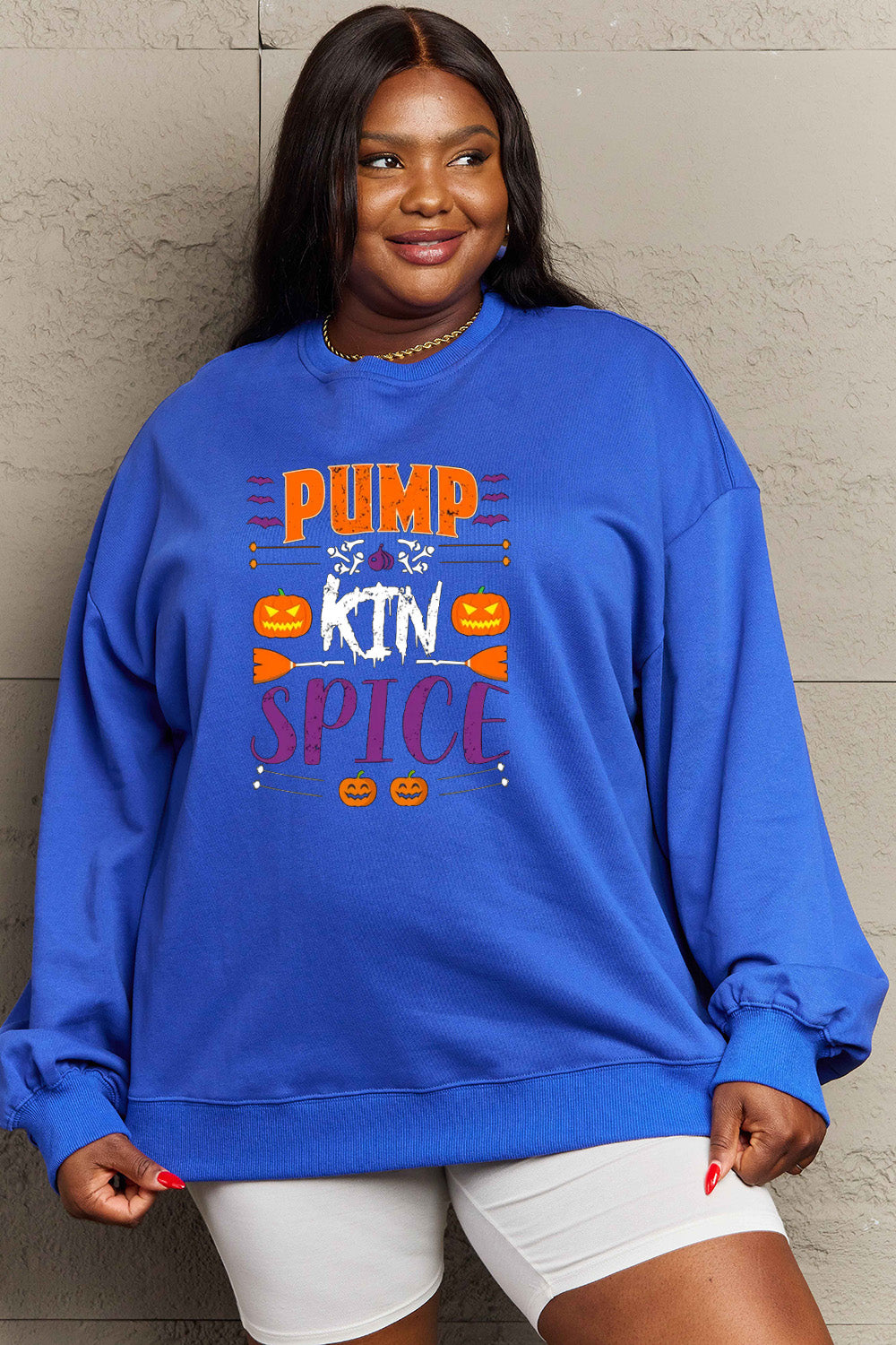 Simply Love Full Size PUMPKIN SPICE Graphic Sweatshirt king-general-store-5710.myshopify.com