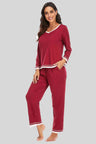 V-Neck Top and Pants Lounge Set king-general-store-5710.myshopify.com