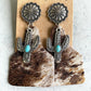 Turquoise Decor Cactus Alloy Earrings king-general-store-5710.myshopify.com