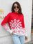 Snowflake Pattern Mock Neck Sweater king-general-store-5710.myshopify.com