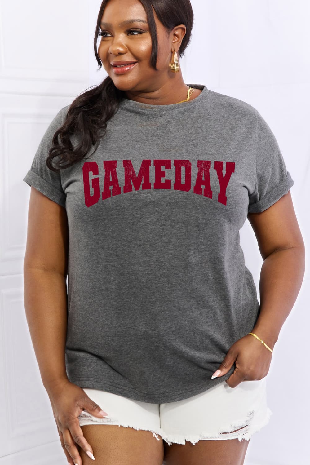 Simply Love Full Size GAMEDAY Graphic Cotton Tee king-general-store-5710.myshopify.com