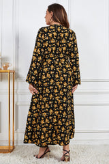 Plus Size Floral Surplice Neck Long Sleeve Dress king-general-store-5710.myshopify.com