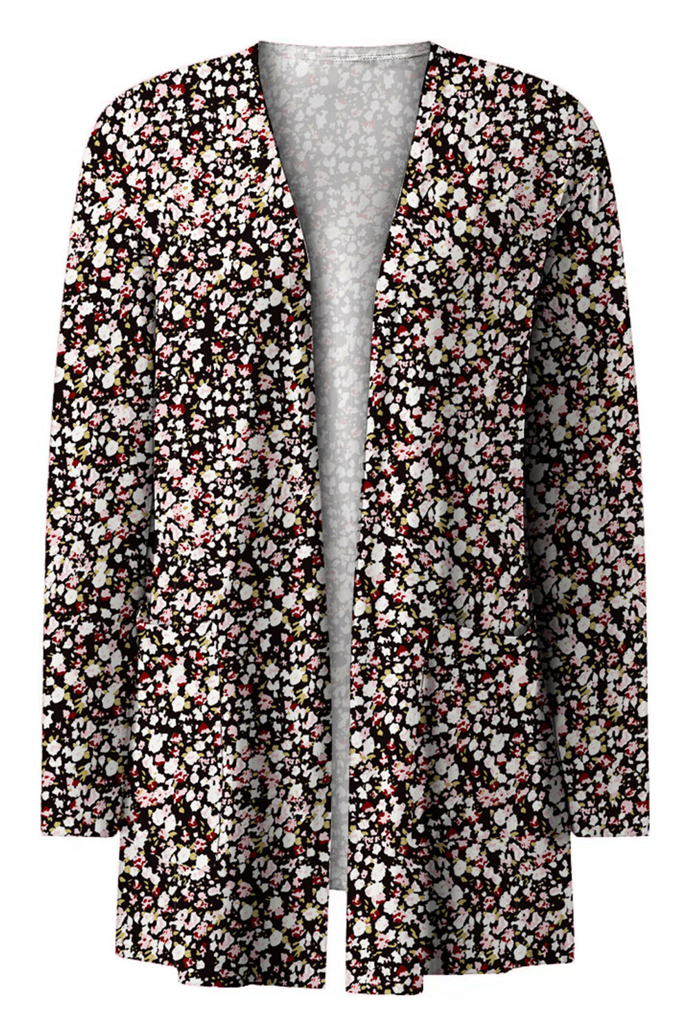 Printed Long Sleeve Cardigan king-general-store-5710.myshopify.com