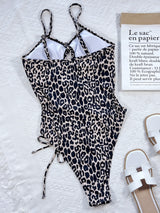 Leopard Cutout Tied One-Piece Swimsuit king-general-store-5710.myshopify.com