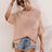 Boat Neck Cuffed Sleeve Slit Tunic Knit Top king-general-store-5710.myshopify.com