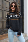 Ribbed Round Neck Long Sleeve Pullover Sweater king-general-store-5710.myshopify.com