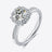 1 Carat Moissanite 925 Sterling Silver Halo Ring - Kings Crown Jewel Boutique