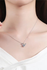 1 Carat Moissanite 925 Sterling Silver Necklace - Kings Crown Jewel Boutique