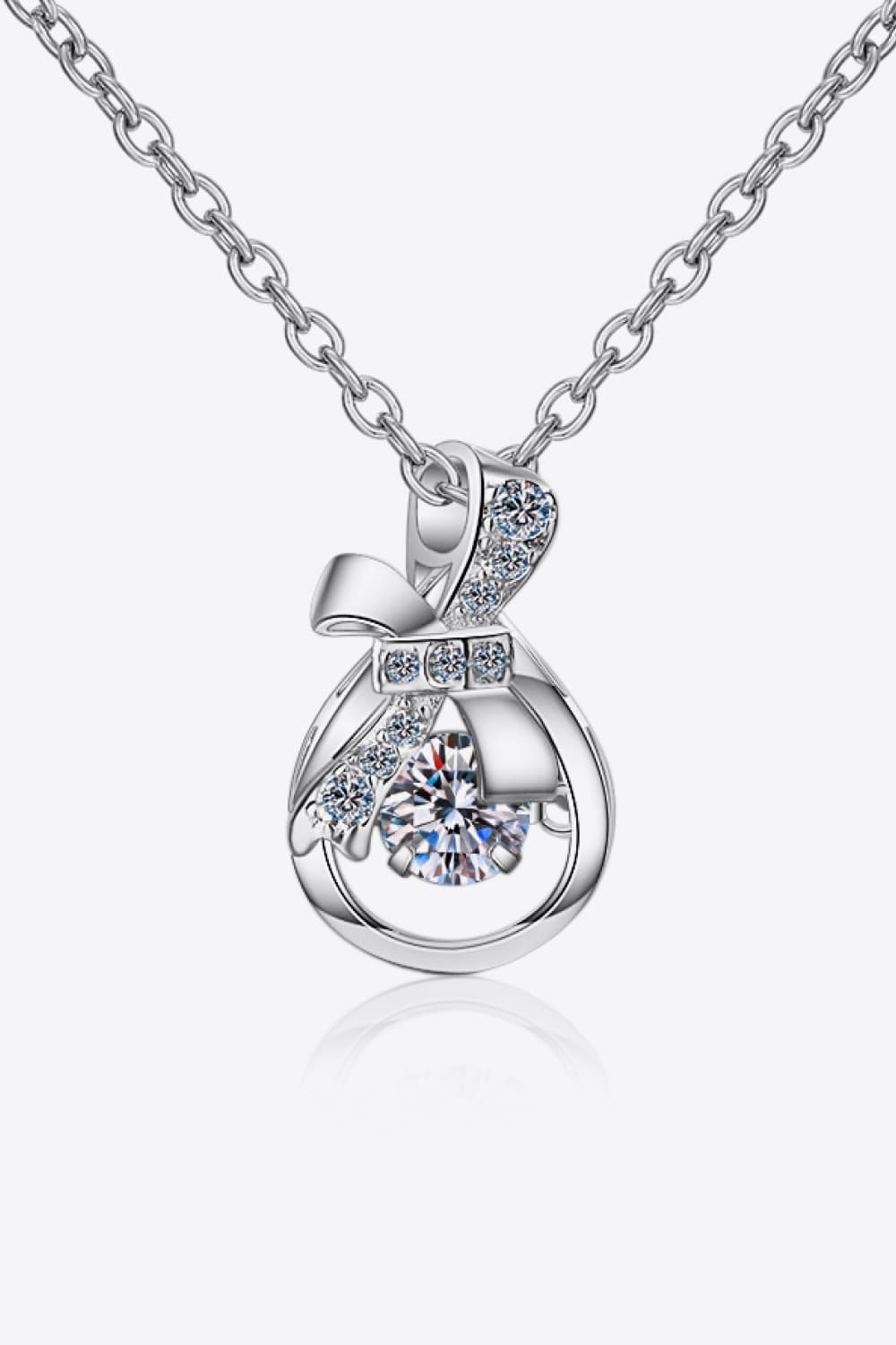 1 Carat Moissanite 925 Sterling Silver Necklace - Kings Crown Jewel Boutique