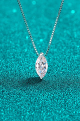 1 Carat Moissanite 925 Sterling Silver Necklace - Kings Crown Jewel Boutique