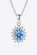 1 Carat Moissanite 925 Sterling Silver Necklace - Kings Crown Jewel Boutique