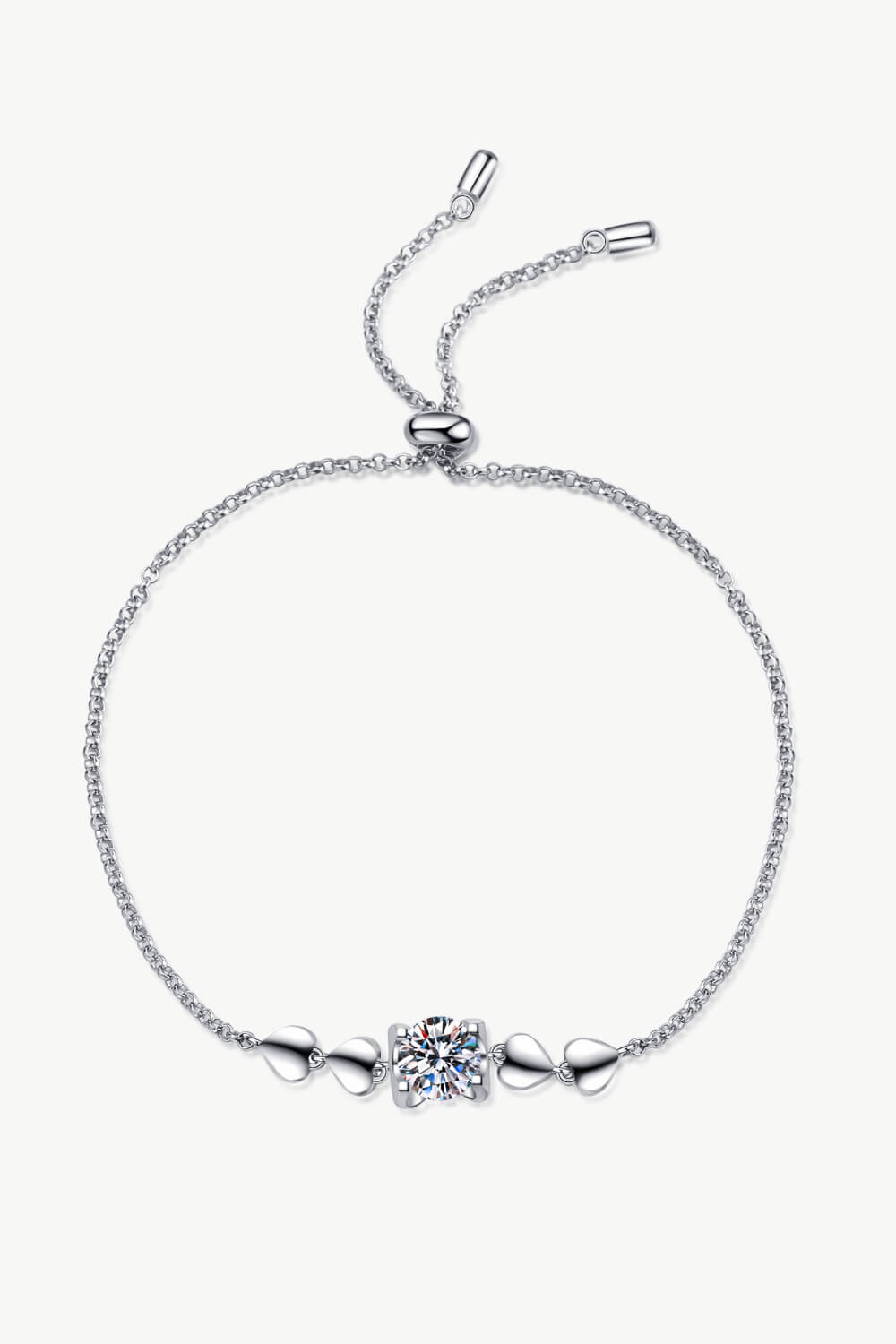 1 Carat Moissanite Heart Bracelet - Kings Crown Jewel Boutique