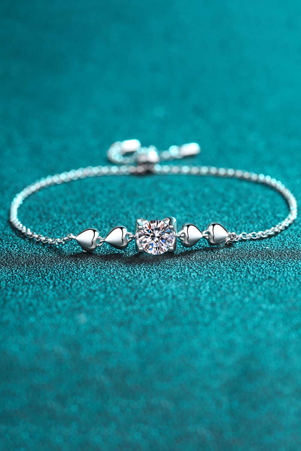 1 Carat Moissanite Heart Bracelet - Kings Crown Jewel Boutique