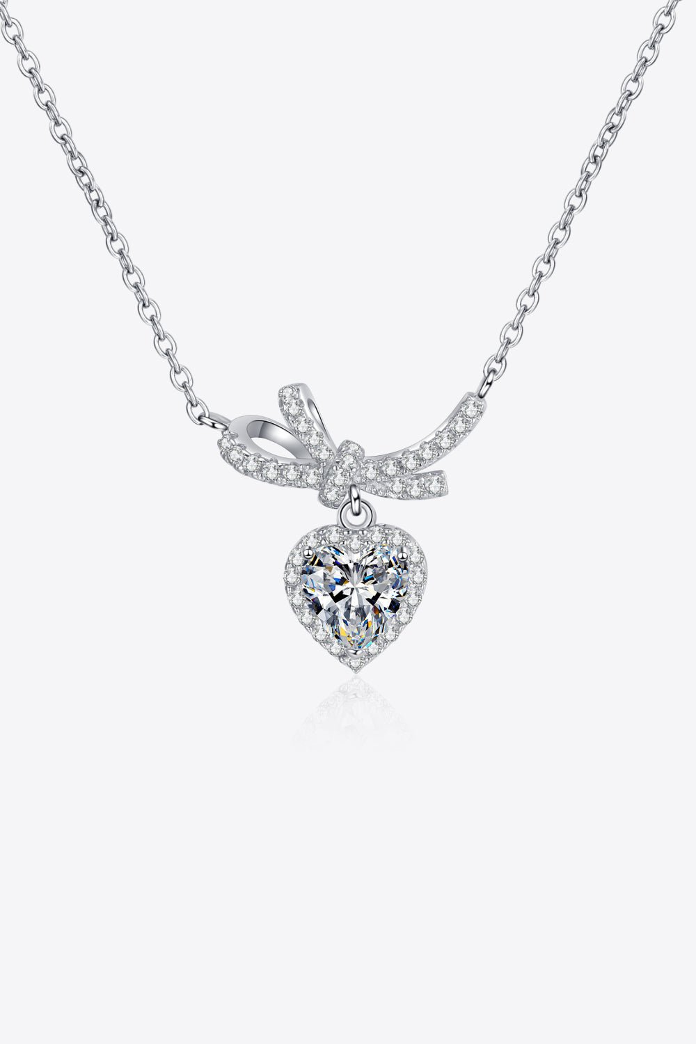 1 Carat Moissanite Heart Pendant Necklace - Kings Crown Jewel Boutique