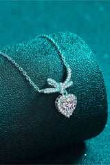 1 Carat Moissanite Heart Pendant Necklace - Kings Crown Jewel Boutique