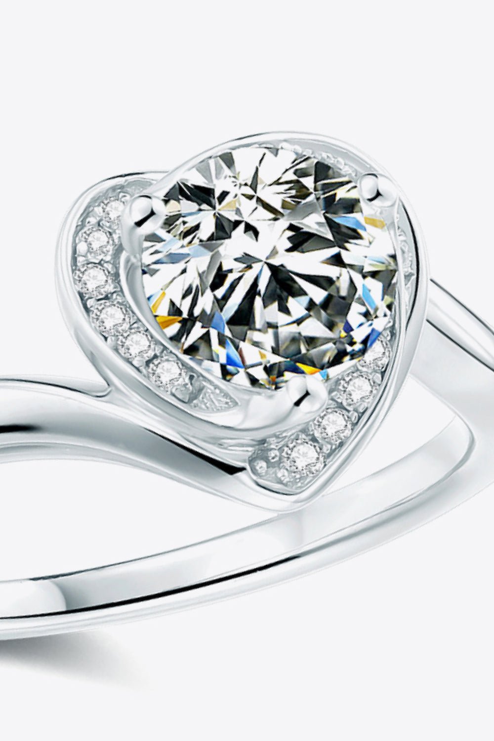 1 Carat Moissanite Heart Ring - Kings Crown Jewel Boutique