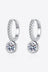 1 Carat Moissanite Rhodium-Plated Drop Earrings - Kings Crown Jewel Boutique