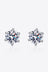 1 Carat Moissanite Rhodium-Plated Stud Earrings - Kings Crown Jewel Boutique