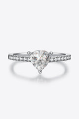 1 Carat Moissanite Triangle 925 Sterling Silver Ring - Kings Crown Jewel Boutique