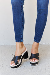 Weeboo Cherish The Moments Contrast Platform Sandals in Black king-general-store-5710.myshopify.com