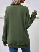 Dropped Shoulder Sweatshirt with Pockets king-general-store-5710.myshopify.com