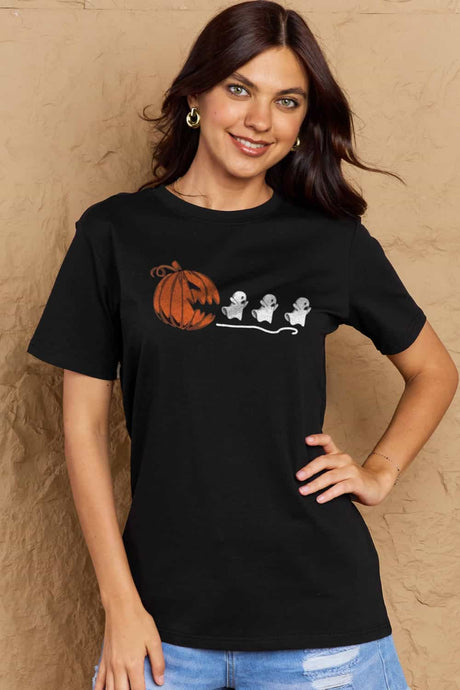 Simply Love Full Size Jack-O'-Lantern Graphic Cotton T-Shirt king-general-store-5710.myshopify.com