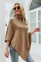 Turtleneck Buttoned Poncho king-general-store-5710.myshopify.com