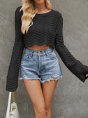 Round Neck Long Sleeve Cropped Sweater king-general-store-5710.myshopify.com