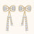 1.12 Carat Moissanite 925 Sterling Silver Bow Earrings - Kings Crown Jewel Boutique
