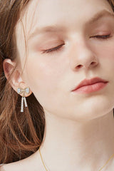 1.12 Carat Moissanite 925 Sterling Silver Bow Earrings - Kings Crown Jewel Boutique