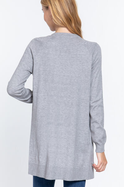 ACTIVE BASIC Open Front Long Sleeve Cardigan king-general-store-5710.myshopify.com