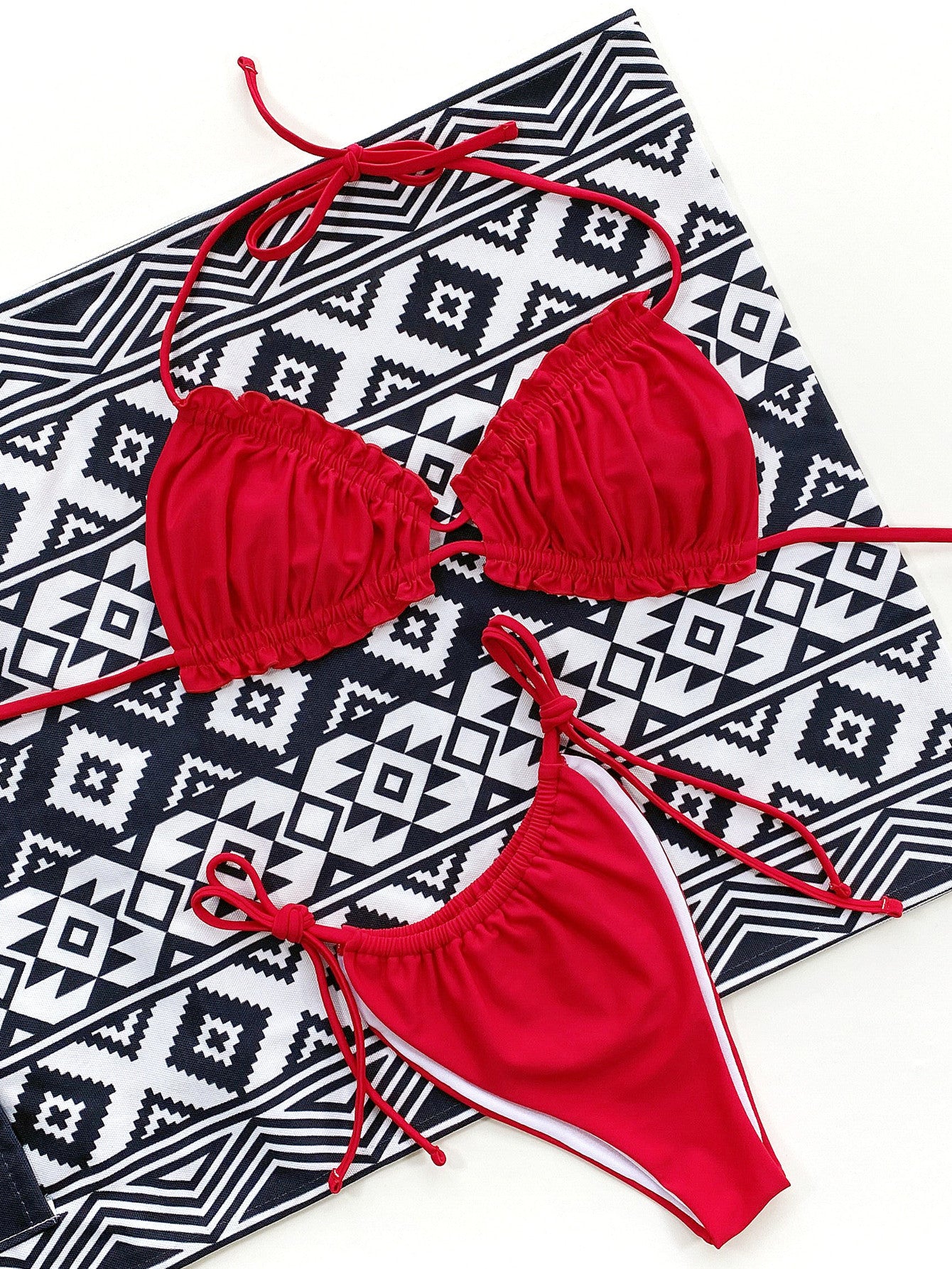 Frill Trill Halter Neck Bikini Set king-general-store-5710.myshopify.com