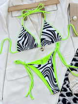 Zebra Print Halter Neck Bikini Set king-general-store-5710.myshopify.com