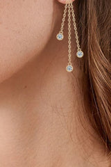 1.2 Carat Moissanite Layered Chain Earrings - Kings Crown Jewel Boutique