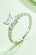 1.21 Carat Moissanite 925 Sterling Silver Side Stone Ring - Kings Crown Jewel Boutique