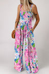 Floral Smocked Square Neck Jumpsuit with Pockets king-general-store-5710.myshopify.com