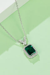 1.25 Carat Lab-Grown Emerald Pendant Necklace - Kings Crown Jewel Boutique