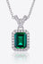 1.25 Carat Lab-Grown Emerald Pendant Necklace - Kings Crown Jewel Boutique