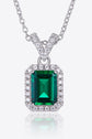 1.25 Carat Lab-Grown Emerald Pendant Necklace - Kings Crown Jewel Boutique