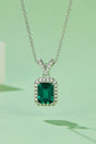 1.25 Carat Lab-Grown Emerald Pendant Necklace - Kings Crown Jewel Boutique