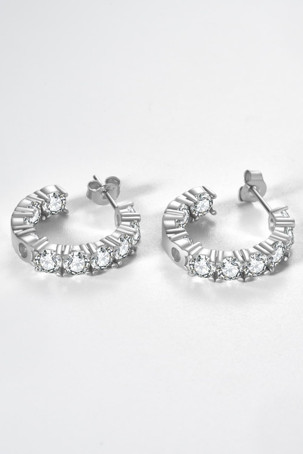 Inlaid Zircon C-Hoop Earrings king-general-store-5710.myshopify.com