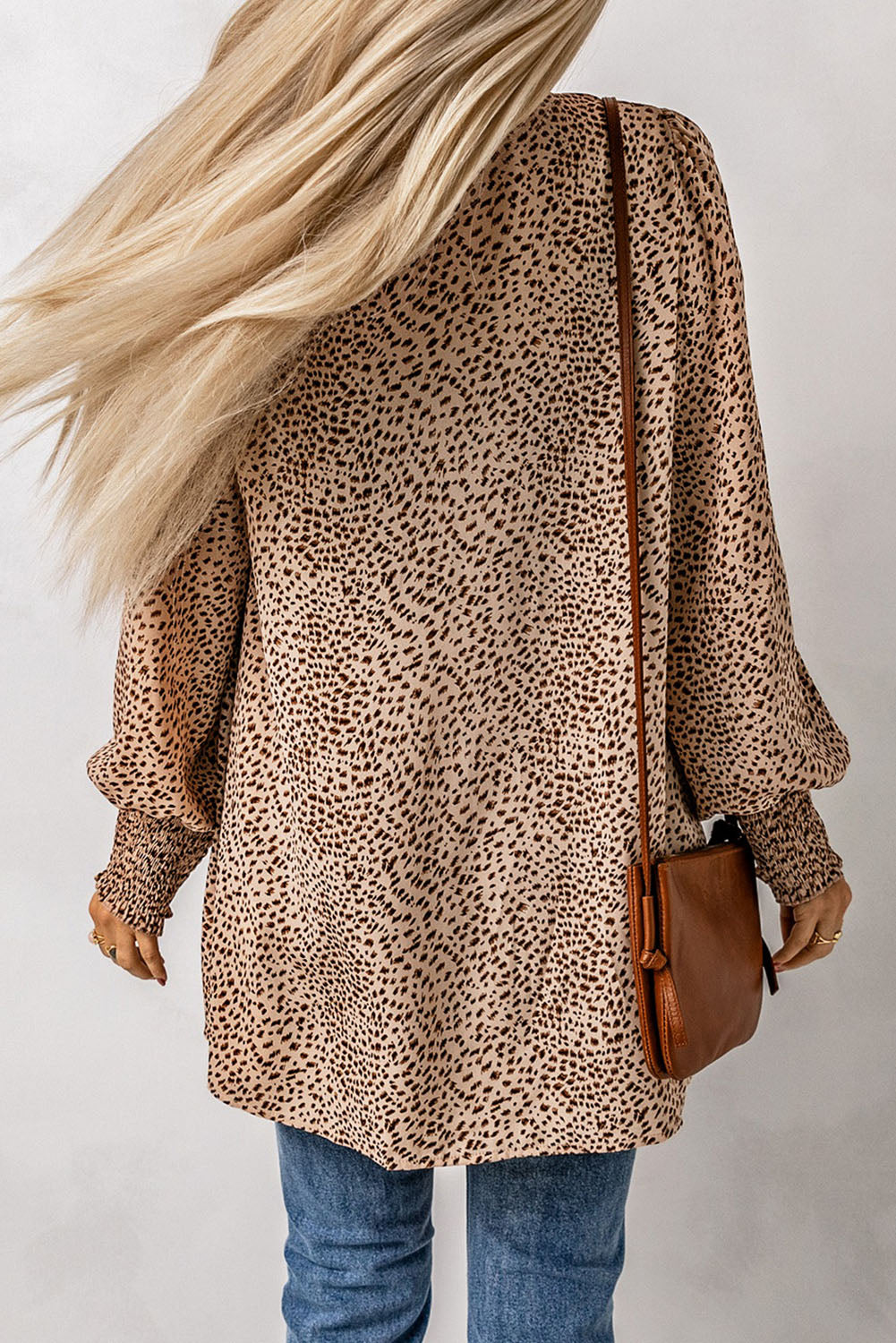 Leopard Print Balloon Sleeve Cardigan king-general-store-5710.myshopify.com