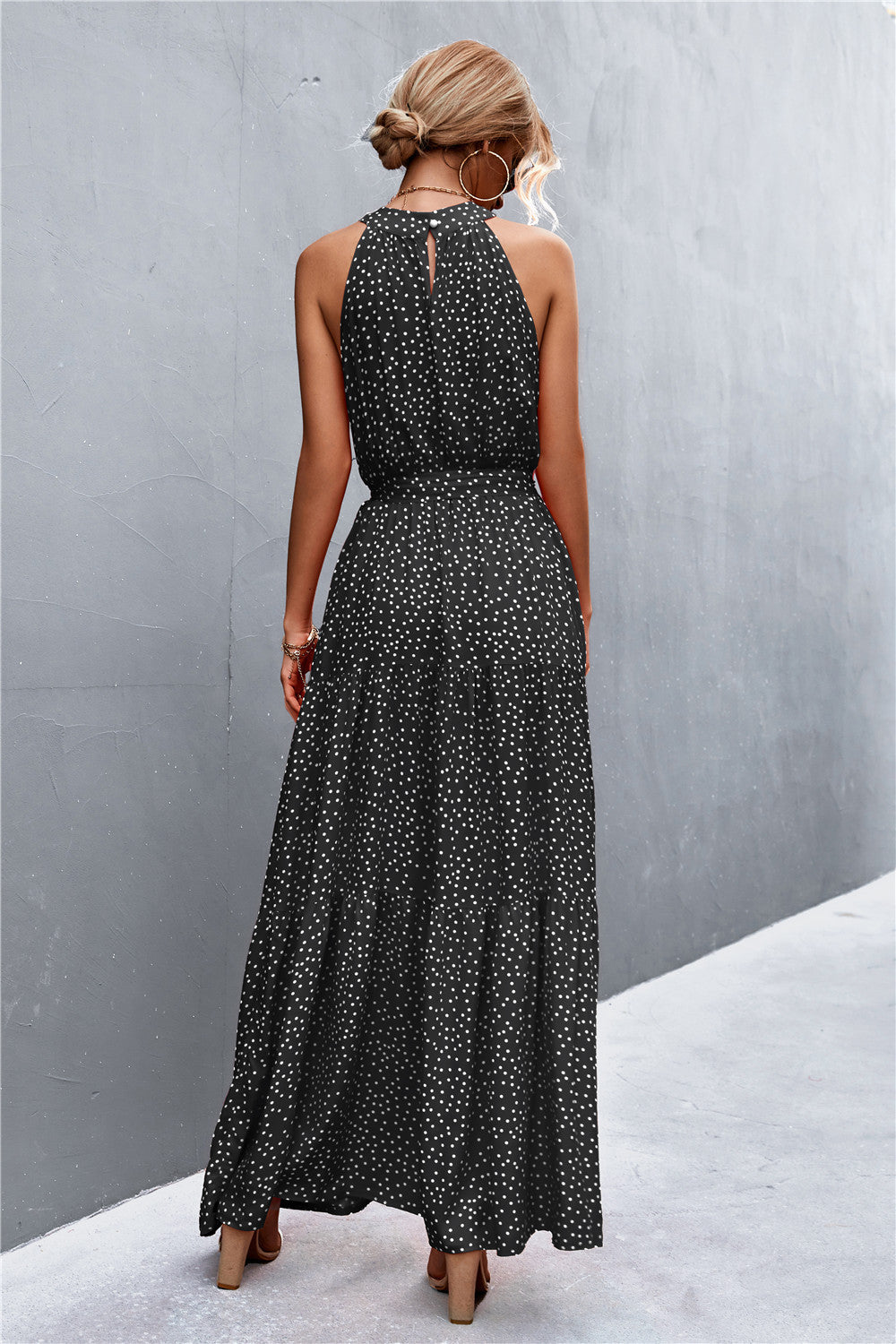 Printed Sleeveless Tie Waist Maxi Dress king-general-store-5710.myshopify.com