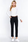 ACTIVE BASIC Cotton-Span Twill Straight Pants king-general-store-5710.myshopify.com